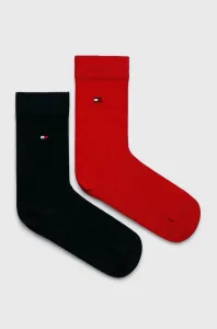 Detské ponožky Tommy Hilfiger (2-pak) červená farba