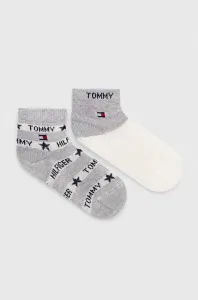 Detské ponožky Tommy Hilfiger 2-pak šedá farba