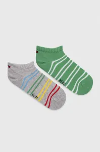 Detské ponožky Tommy Hilfiger 2-pak zelená farba #7437884