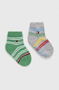 Detské ponožky Tommy Hilfiger 2-pak zelená farba #6984718