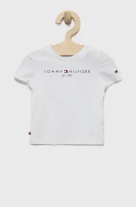 Detské tričko Tommy Hilfiger biela farba,,KN0KN01487