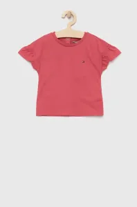 Detské tričko Tommy Hilfiger ružová farba #6657732