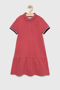 Dievčenské šaty Tommy Hilfiger ružová farba, mini, áčkový strih #6733274