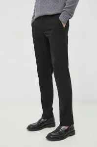 Nohavice Tommy Hilfiger pánske, čierna farba, strih chinos #293103