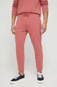 Nohavice Tommy Hilfiger ružová farba, jednofarebné