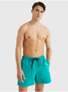 Plavkové šortky Tommy Hilfiger tyrkysová farba