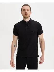 Polo tričko Tommy Hilfiger pánske, čierna farba, jednofarebné #175539