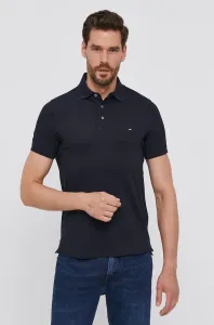 Polo tričko Tommy Hilfiger pánske, tmavomodrá farba, jednofarebné, MW0MW17771