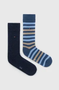 Ponožky Tommy Hilfiger 2-pak pánske, tmavomodrá farba #4727640