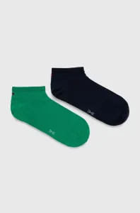 Ponožky Tommy Hilfiger 2-pak pánske, zelená farba #9388447