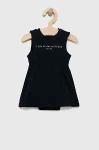 Šaty pre bábätká Tommy Hilfiger tmavomodrá farba, mini, áčkový strih #8511607