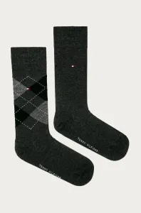 Tommy Hilfiger 2 PACK - pánske ponožky 100001495-201 ANTHRACITE 39-42