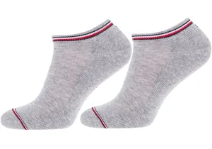 Tommy Hilfiger MEN ICONIC SNEAKER 2P Pánske ponožky, sivá, veľkosť