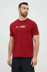 Tommy Hilfiger ESSENTIALS BIG LOGO S/S TEE Pánske tričko, červená, veľkosť L
