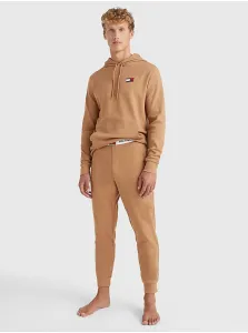 Pyžamové nohavice Tommy Hilfiger pánske, hnedá farba, jednofarebná #5543795