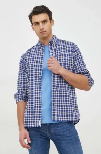 Bavlnená košeľa Tommy Hilfiger pánska, tmavomodrá farba, regular, s golierom button-down #5454952