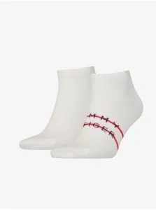 Súprava dvoch párov ponožiek v bielej farbe Tommy Hilfiger #5956812