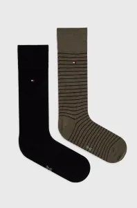 Ponožky Tommy Hilfiger 2-pak pánske, zelená farba, 100001496 #163693