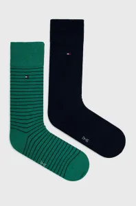 Ponožky Tommy Hilfiger 2-pak pánske, zelená farba, 100001496 #163691