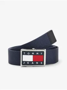 Opasok Tommy Jeans Webbing 3.5 pánsky, tmavomodrá farba #661905