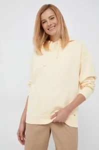 Bavlnená mikina Tommy Hilfiger dámska, žltá farba, jednofarebná #250743