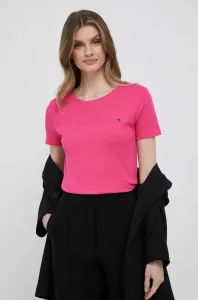 Bavlnené tričko Tommy Hilfiger ružová farba