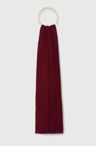 Bavlnený šál Tommy Hilfiger bordová farba, vzorovaný