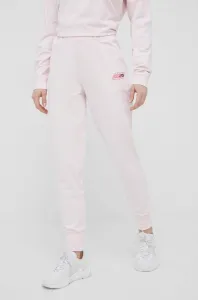 Nohavice Tommy Hilfiger dámske, ružová farba, s potlačou #4838224