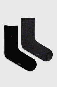 Ponožky Tommy Hilfiger 2-pak dámske, čierna farba #7579003