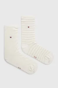Ponožky Tommy Hilfiger 2-pak dámske, biela farba #7579006