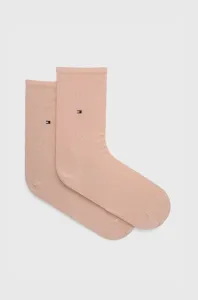 Ponožky Tommy Hilfiger (2-pak) dámske, ružová farba #157778