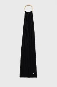 Šál Tommy Hilfiger dámsky, čierna farba, jednofarebný