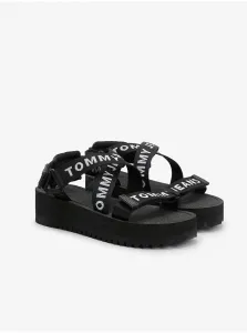 Sandále Tommy Jeans FLTFRM EVA SNDL dámske, čierna farba, na platforme, EN0EN02119 #6980545