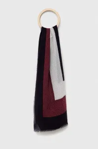 Šatka Tommy Hilfiger dámska, tmavomodrá farba, vzorovaný