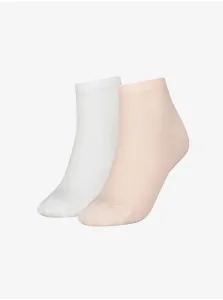 Sada dvoch párov dámskych ponožiek v bielej a ružovej farbe Tommy Hilfiger Underwear #157807