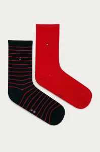 Tommy Hilfiger WOMEN SOCK 2P SMALL STRIPE Dámske ponožky, červená, veľkosť #163359