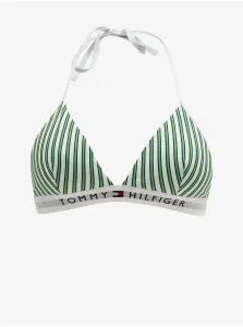 Bielo-zelený dámsky pruhovaný vrchný diel plaviek Tommy Hilfiger Underwear