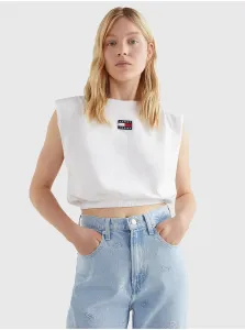 White Womens Cropped T-Shirt Tommy Jeans - Women #716141