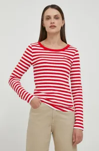 Tričko s dlhým rukávom Tommy Hilfiger dámsky, červená farba #8947608