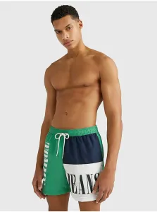 Plavky pre mužov Tommy Hilfiger Underwear - zelená, tmavomodrá, biela #4782163