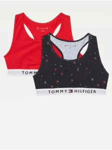 Sada dvoch dievčenských podprseniek v tmavomodrej a červenej farbe Tommy Hilfiger #1060038