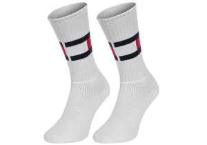 Tommy Hilfiger JEANS FLAG 1P Pánske ponožky, biela, veľkosť 43 - 46