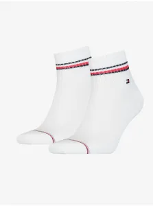 Tommy Hilfiger MEN ICONIC QUARTER 2P Pánske ponožky, biela, veľkosť 43-46