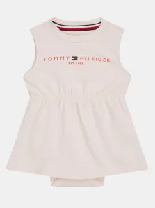 Šaty pre bábätká Tommy Hilfiger ružová farba, mini, áčkový strih