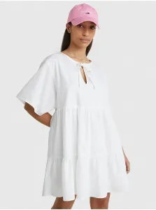 White Women's Loose Dress Tommy Jeans - Women #717813