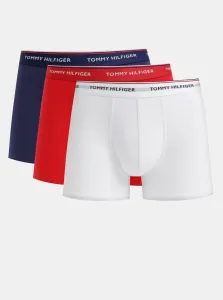 Súprava troch boxeriek v bielej, červenej a modrej farbe Tommy Hilfiger #3836667