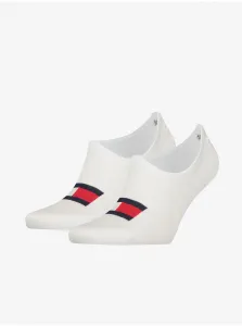 Súprava dvoch párov ponožiek v bielej farbe Tommy Hilfiger #5942644