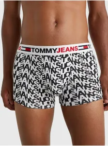 Black and White Men's Patterned Boxer Shorts Tommy Jeans - Men #609473