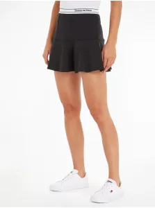 Black Ladies Skirt Tommy Jeans Logo Taping Skir - Women #6386997