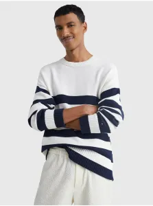 Blue and White Men's Striped Oversize Sweater Tommy Hilfiger Breton - Men #7469819